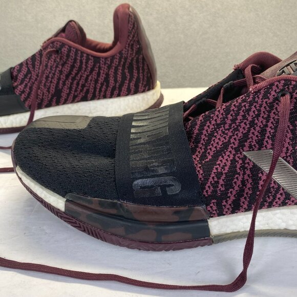 ADIDAS JAMES HARDEN VOL. 3 Playoff Maroon Mens Athletic Shoes Basketball Size 18 - Picture 14 of 16